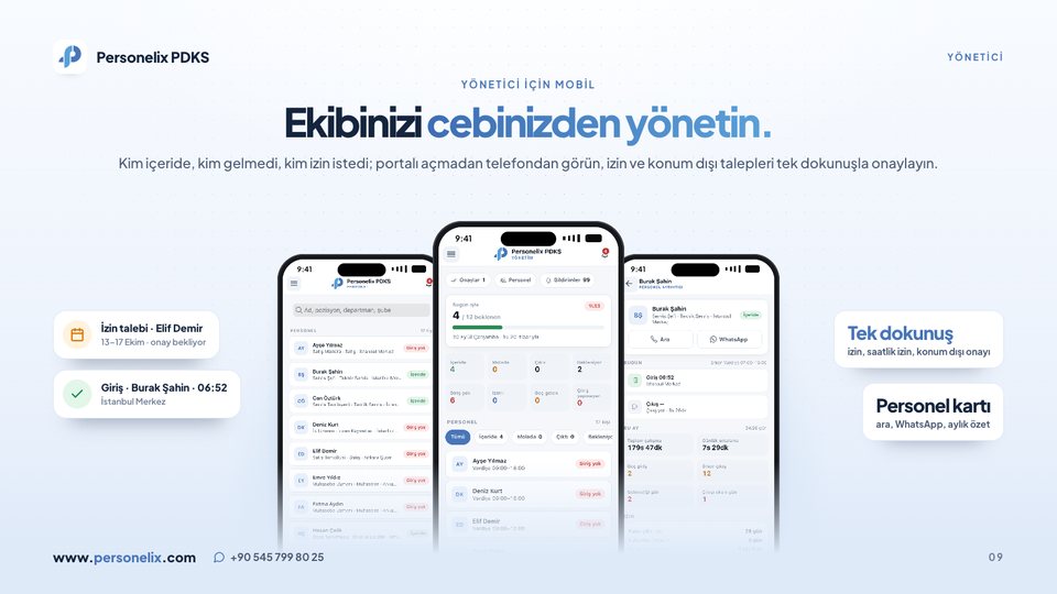 9. sayfa: Yönetici mobil