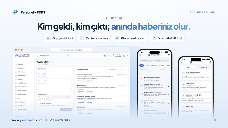 14. sayfa: Bildirim ve duyuru